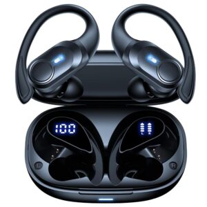 Wireless Earbuds Bluetooth Headphones Ear Buds 70H Playback Digital Display Wireless Charging Case Deep Bass Earphones Over Ear Sport Waterproof Bluetooth Headset for Workout...