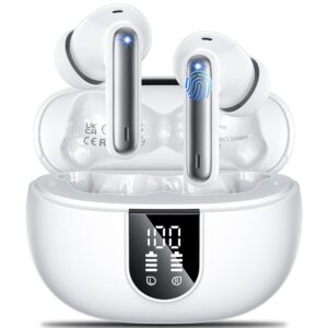 Wireless Earbuds Headphones Bluetooth 5.3 with 4 ENC Noise Cancelling Mics,Hi-Fi Stereo in Ear Ear Buds with LED Screen,IPX6 Waterproof,42h Duration Playback for iPhone and... Wireless Earbuds Headphones Bluetooth 5.3 with 4 ENC Noise Cancelling Mics,Hi-Fi Stereo in Ear Ear Buds with LED Screen,IPX6 Waterproof,42h Duration Playback for iPhone and...