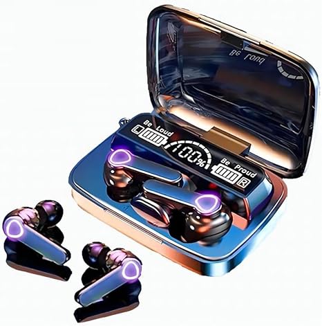 Wireless Earbuds,Wireless Headset, Waterproof, LED Battery Display auriculares,3D Stereo Audio Full Touch Screen Headset, Bluetooth Headphones (RAZ-M19-A3)